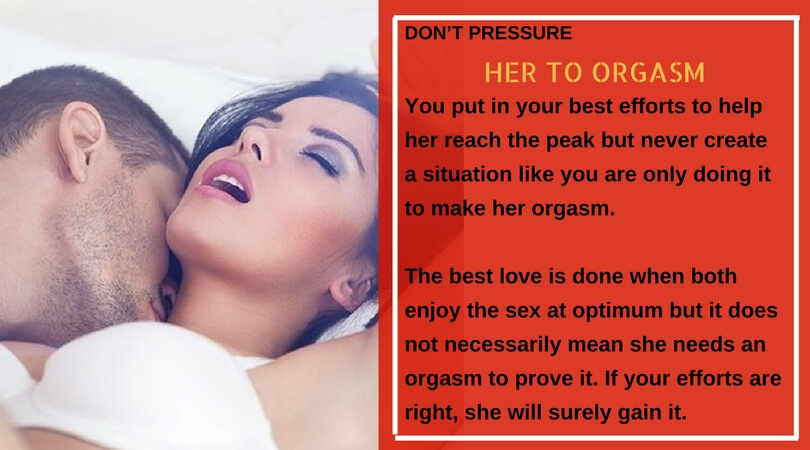 Don’t Pressure Her to Orgasm