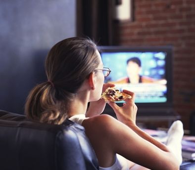 try not to eat while watching tv